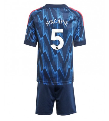 Arsenal Piero Hincapie #5 Replika Bortatröja Barn 2025-26 Kortärmad (+ Korta byxor)
